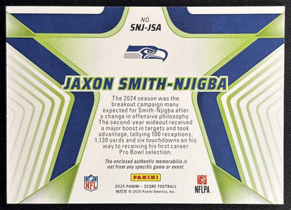 Jaxon Smith-Njigba 2025 Panini Score Stars of the NFL Jersey Seahawks back