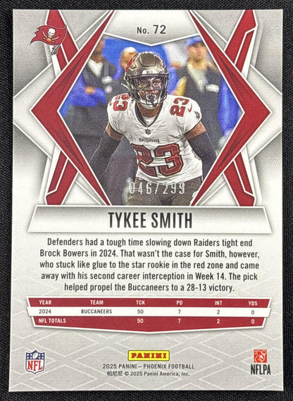 Tykee Smith 2025 Panini Phoenix Pink Hyper Prizm /299 Buccaneers