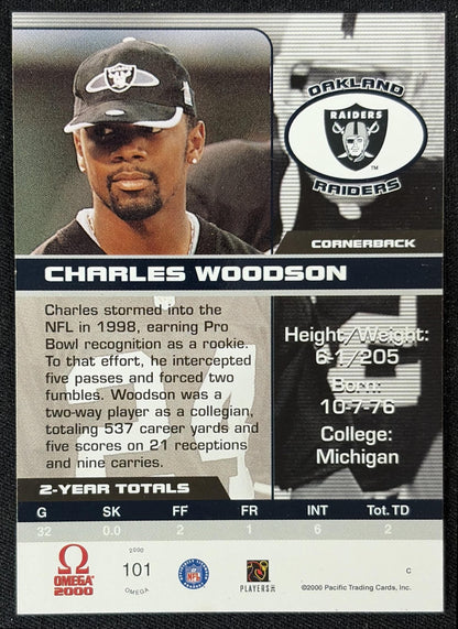 Charles Woodson 2000 Pacific Omega Raiders