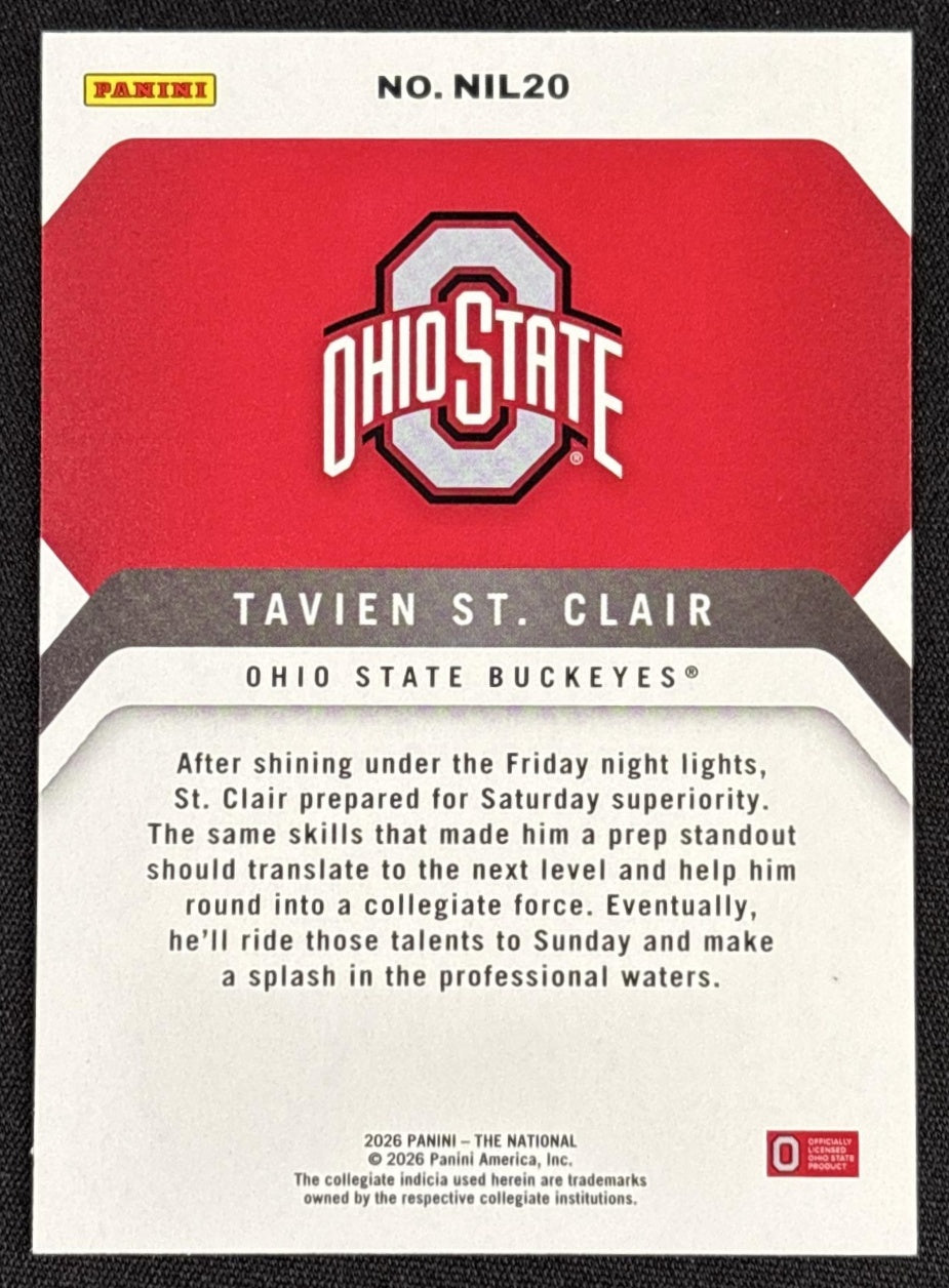 Tavien St. Claire 2026 Panini NSCC Silver Pack /399 Non-Sports