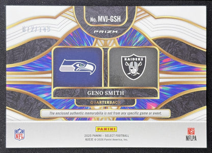 Geno Smith 2024 Panini Select Multiverse /149 Seahawks Raiders back