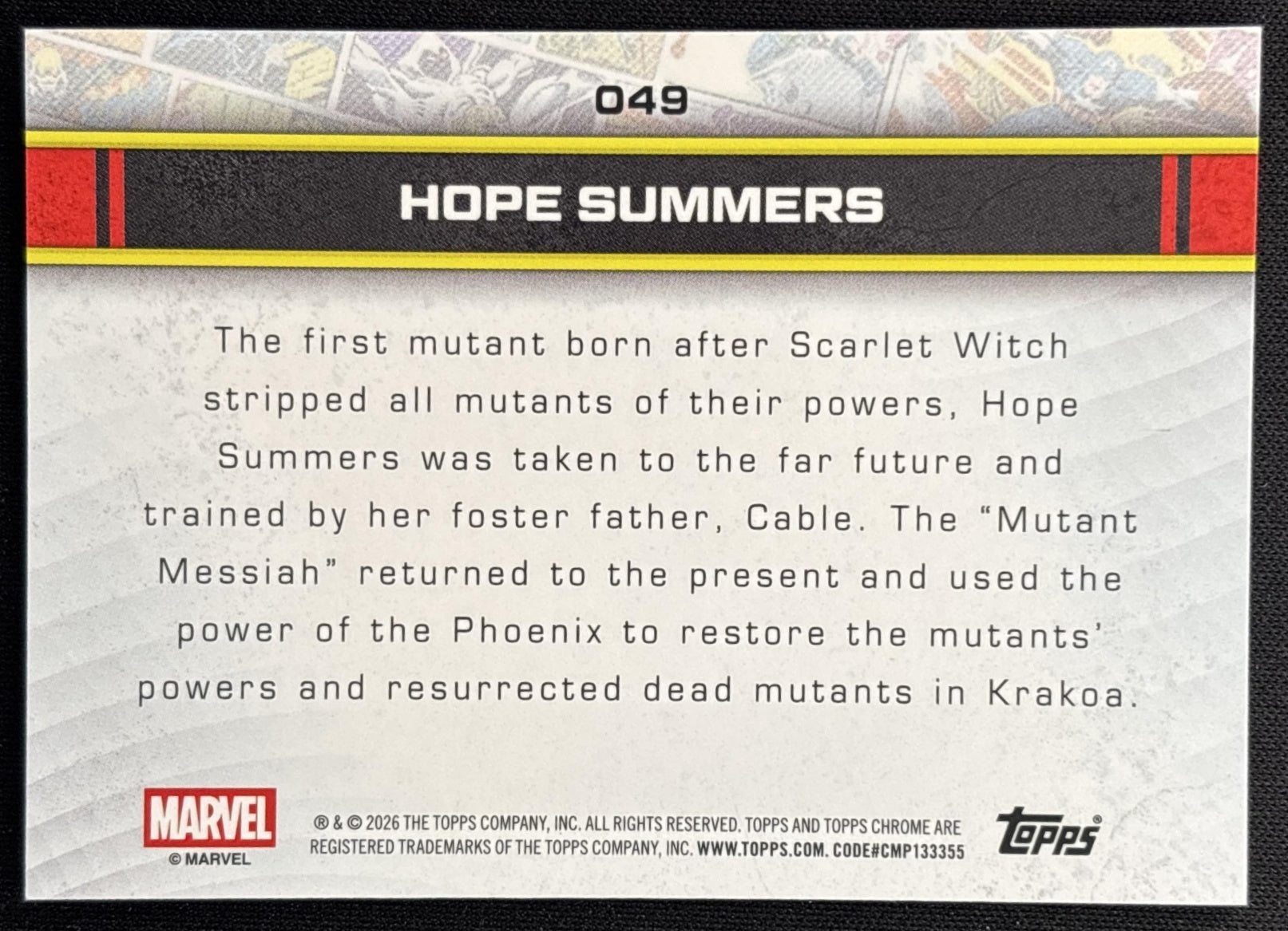 Hope Summers 2026 Topps Chrome Marvel Comics