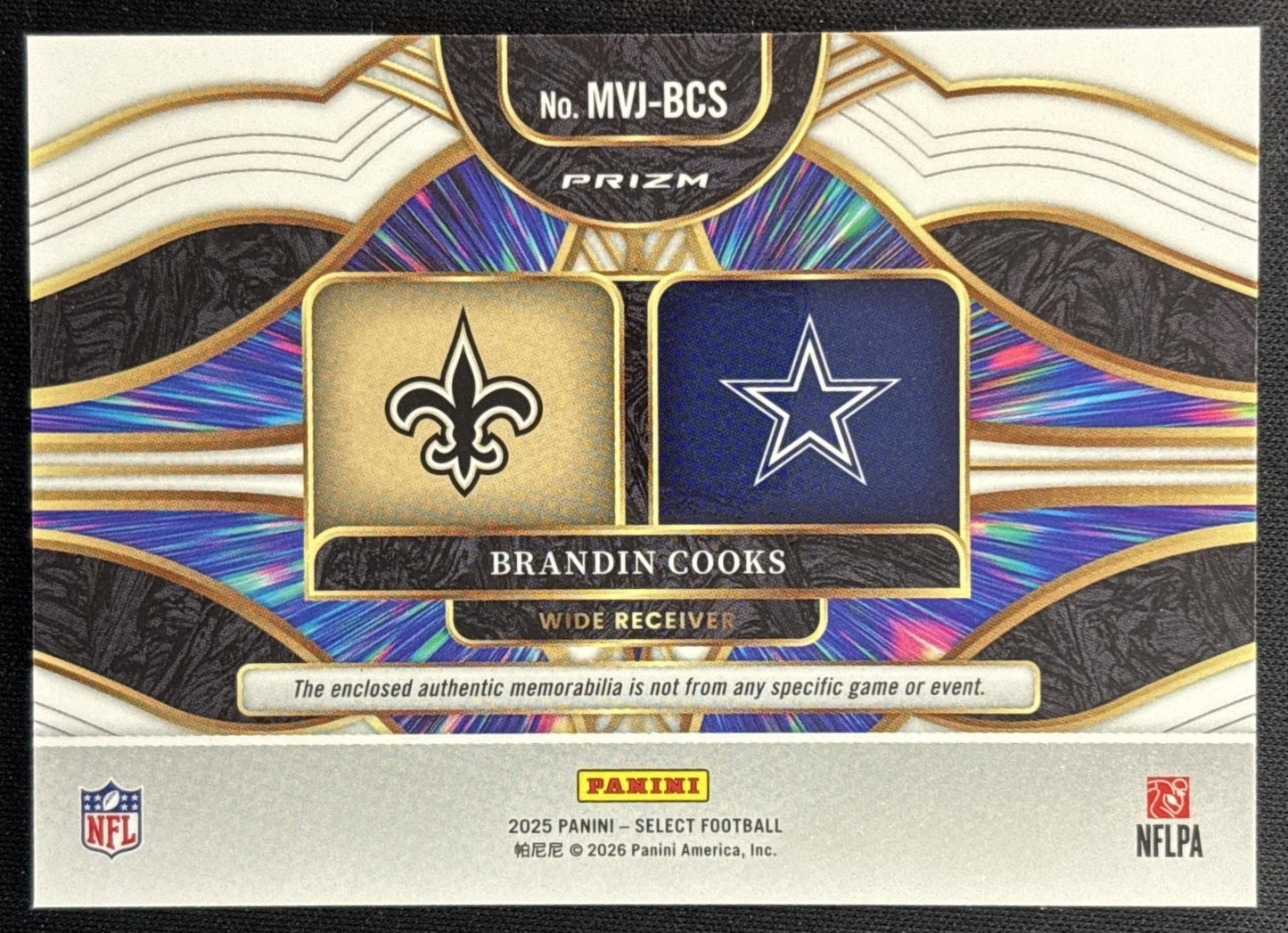 Brandin Cooks 2025 Panini Select Multiverse Jerseys Red Prizm