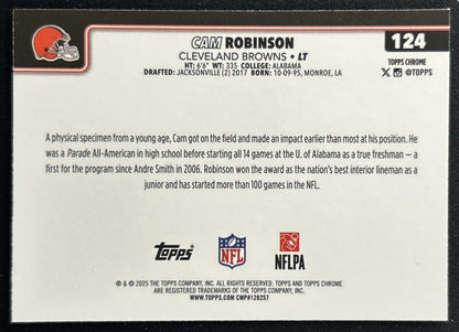 Cam Robinson 2025 Topps Chrome Browns