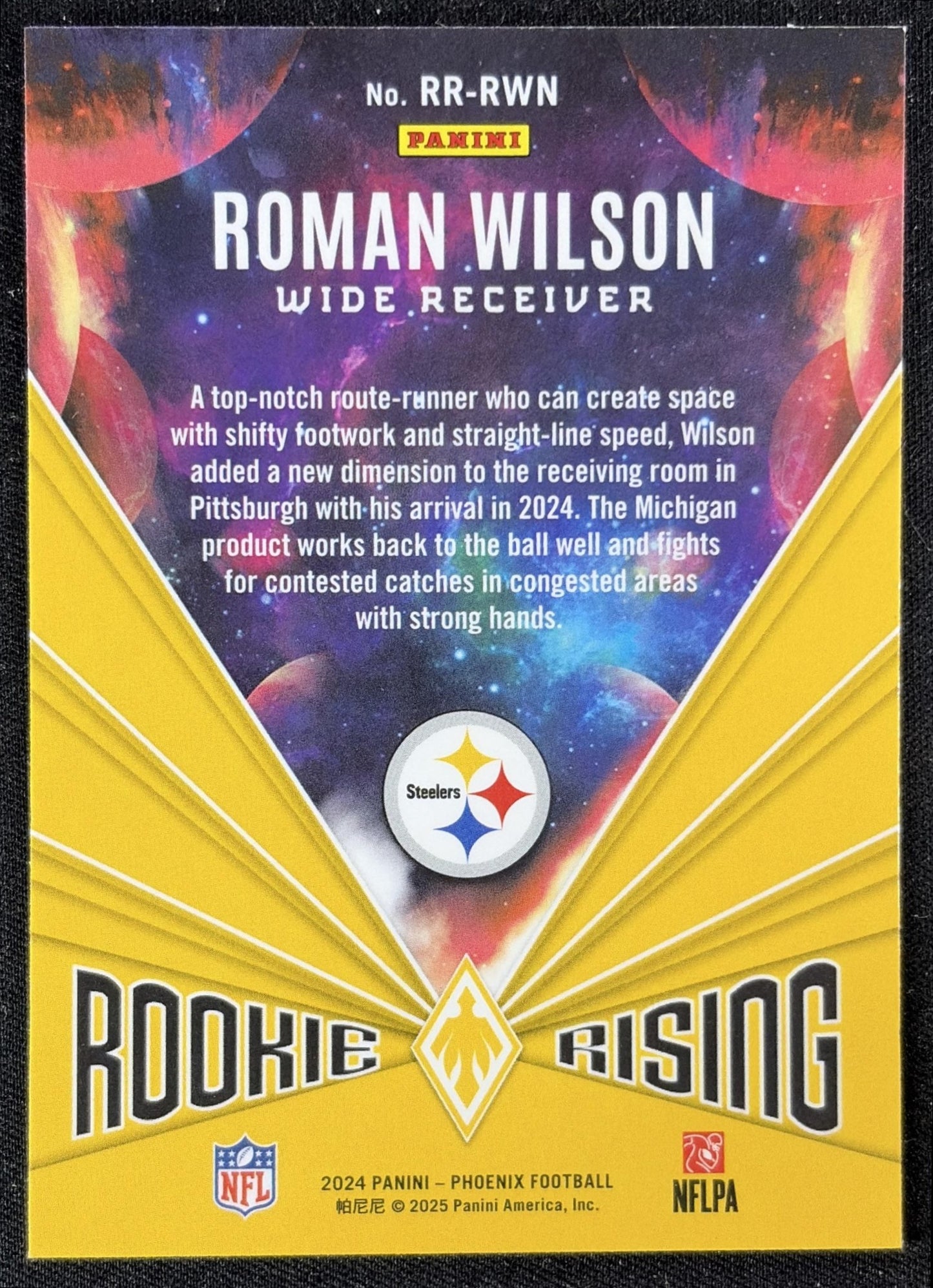 Roman Wilson 2024 Panini Phoenix Rookie Rising Steelers