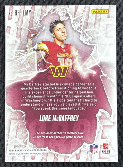 Luke McCaffrey 2024 Panini Absolute Rookie Force
