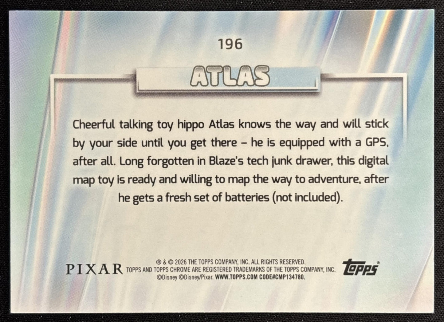 Atlas 2026 Topps Chrome Disney none back