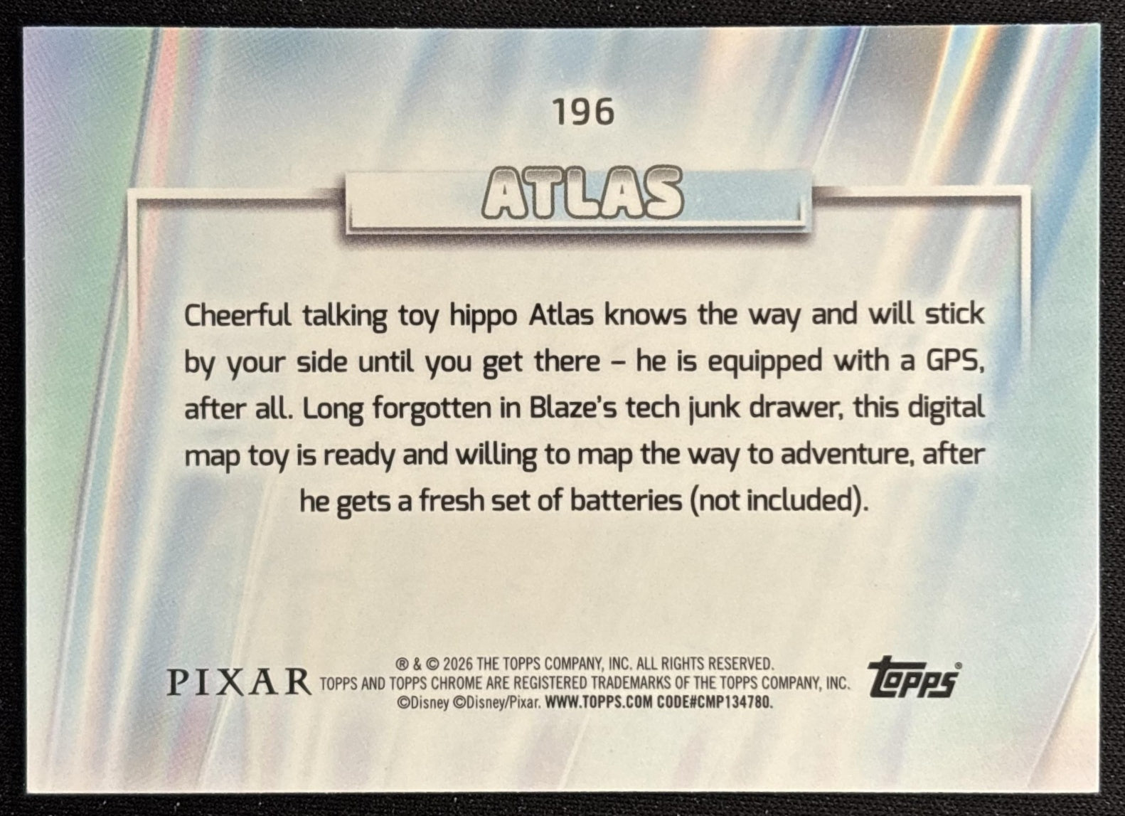 Atlas 2026 Topps Chrome Disney none back