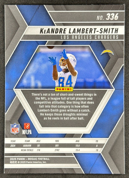 KeAndre Lambert-Smith 2025 Mosaic Rookies Chargers Sports Trading Card