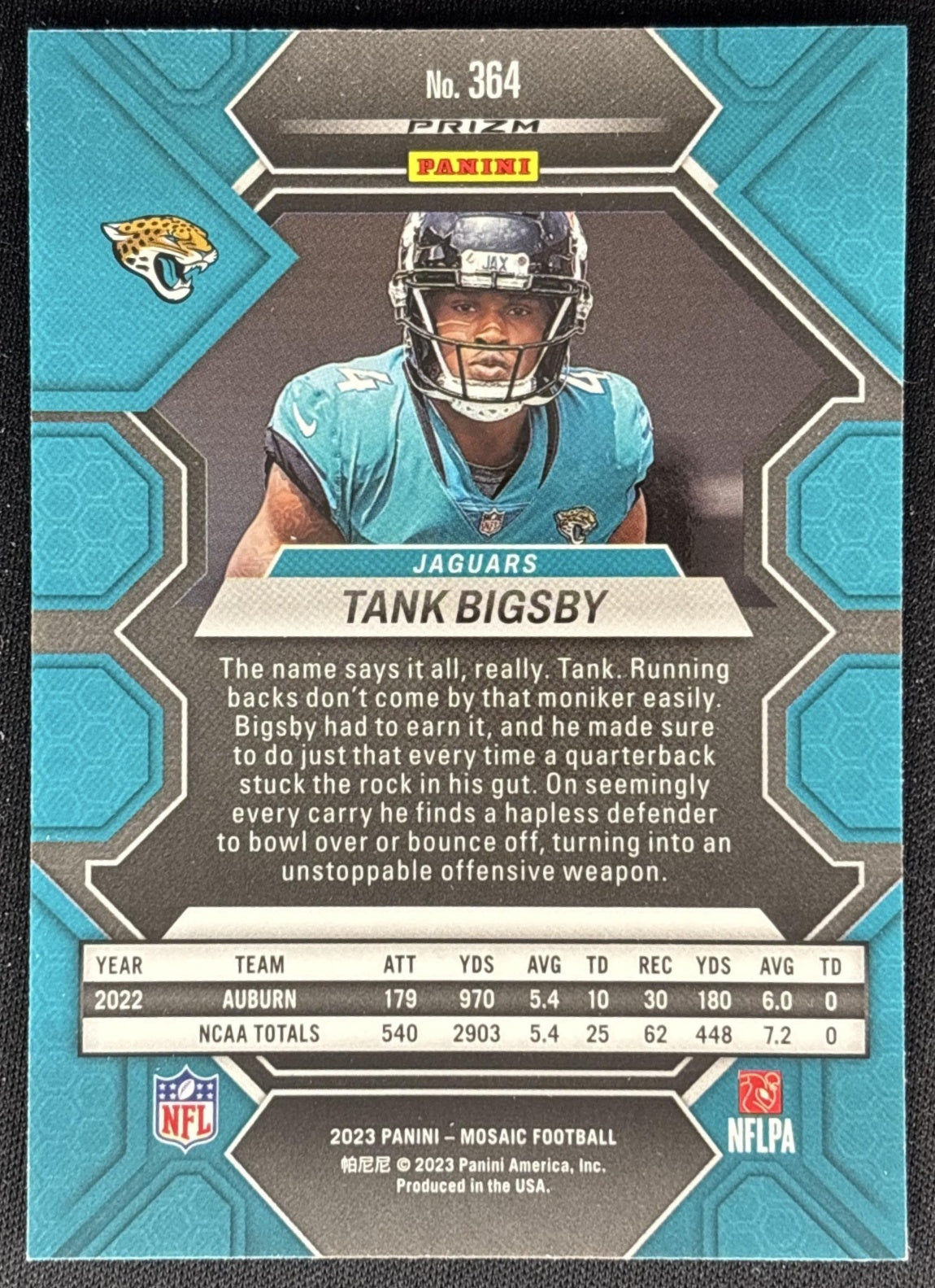 Tank Bigsby 2023 Panini Mosaic Silver Jaguars Sports Trading Cards