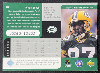 Robert Brooks 1998 SPx Finite /10100 Packers