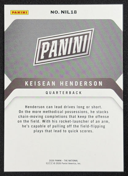Keisean Henderson 2026 Panini NSCC Silver Pack Foil