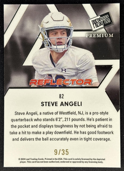 Steve Angeli 2024 Premium Reflector Prismatic Silver /35 Sports Trading Cards