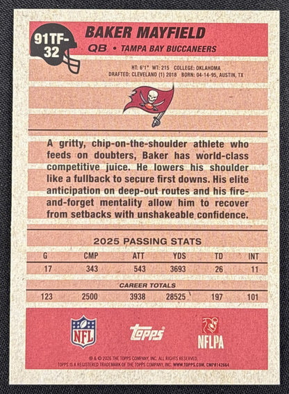 Baker Mayfield 2026 Topps 1991 Crackle Foil Buccaneers