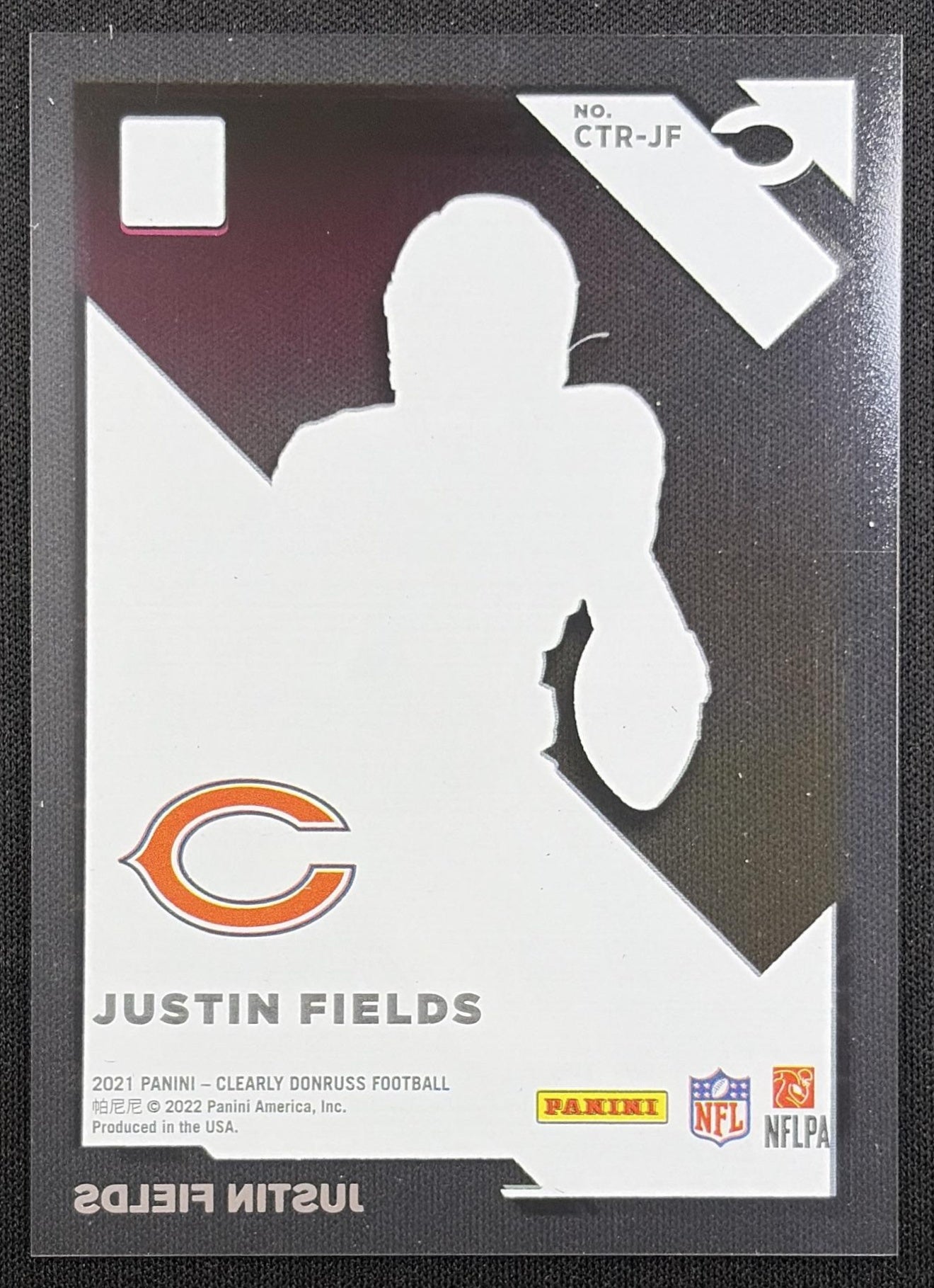 Justin Fields 2021 Panini Clearly Donruss The Rookies Bears