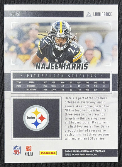 Najee Harris 2024 Panini Luminance Gold /299 Steelers