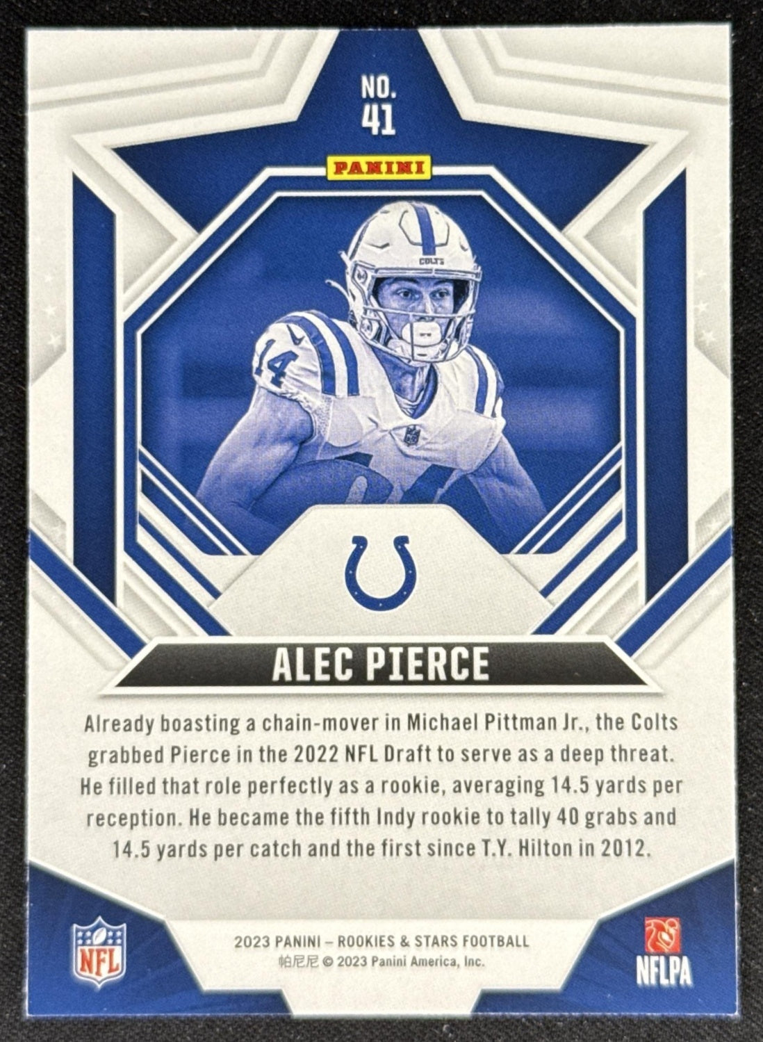 Alec Pierce 2023 Panini Rookies & Stars Red Colts Indianapolis Colts Sports Trading Card