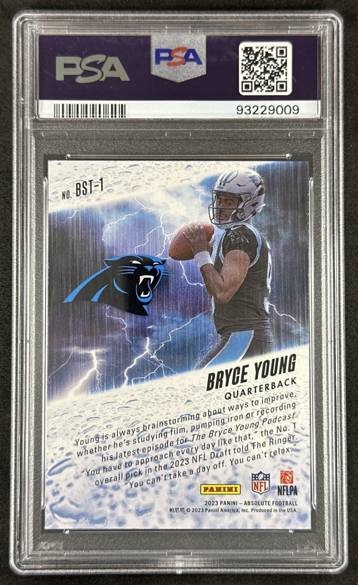 Bryce Young 2023 Panini Absolute By Storm PSA 10