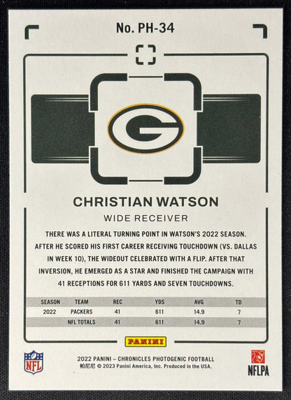 Christian Watson 2022 Chronicles Photogenic Orange Packers