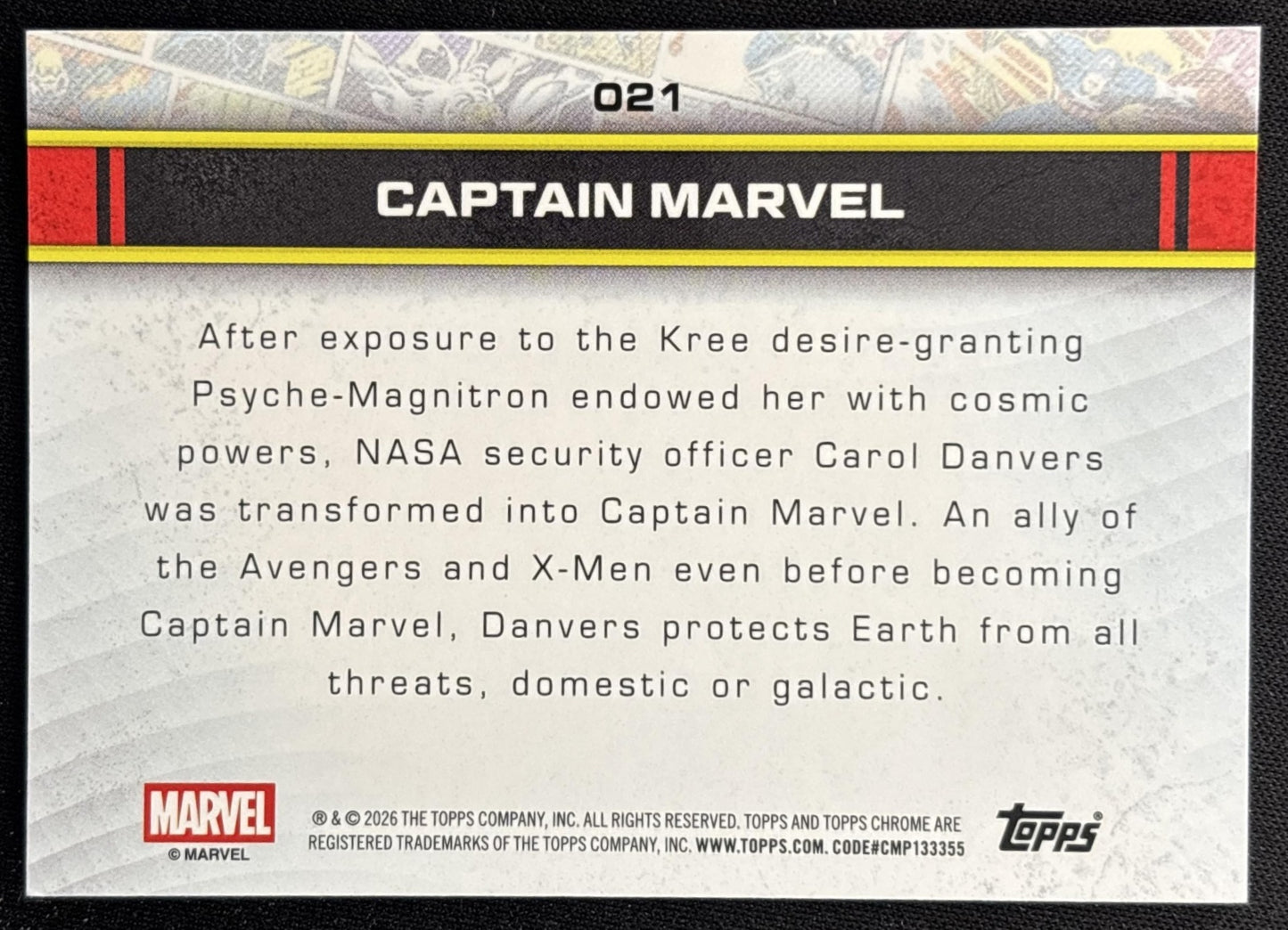 Captain Marvel 2026 Topps Chrome Comics