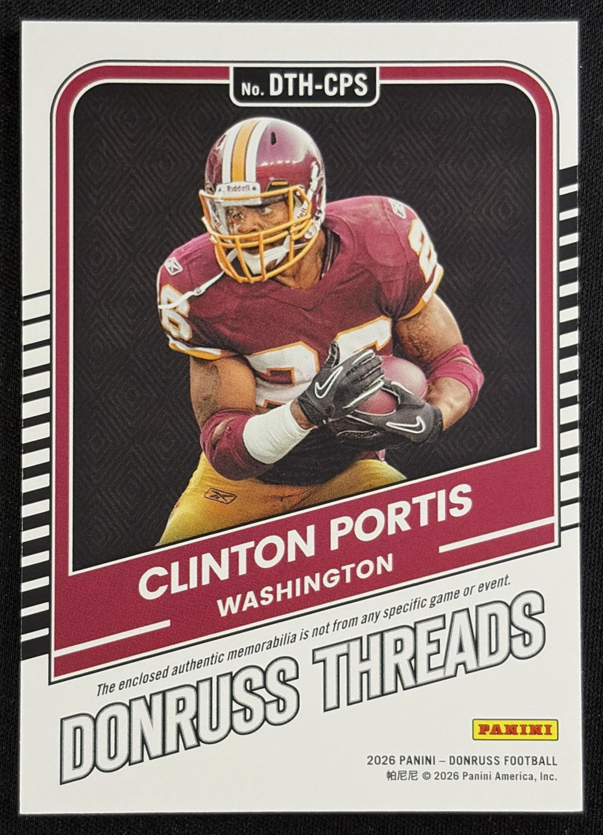 Clinton Portis 2007 Donruss Threads Retail Red Redskins
