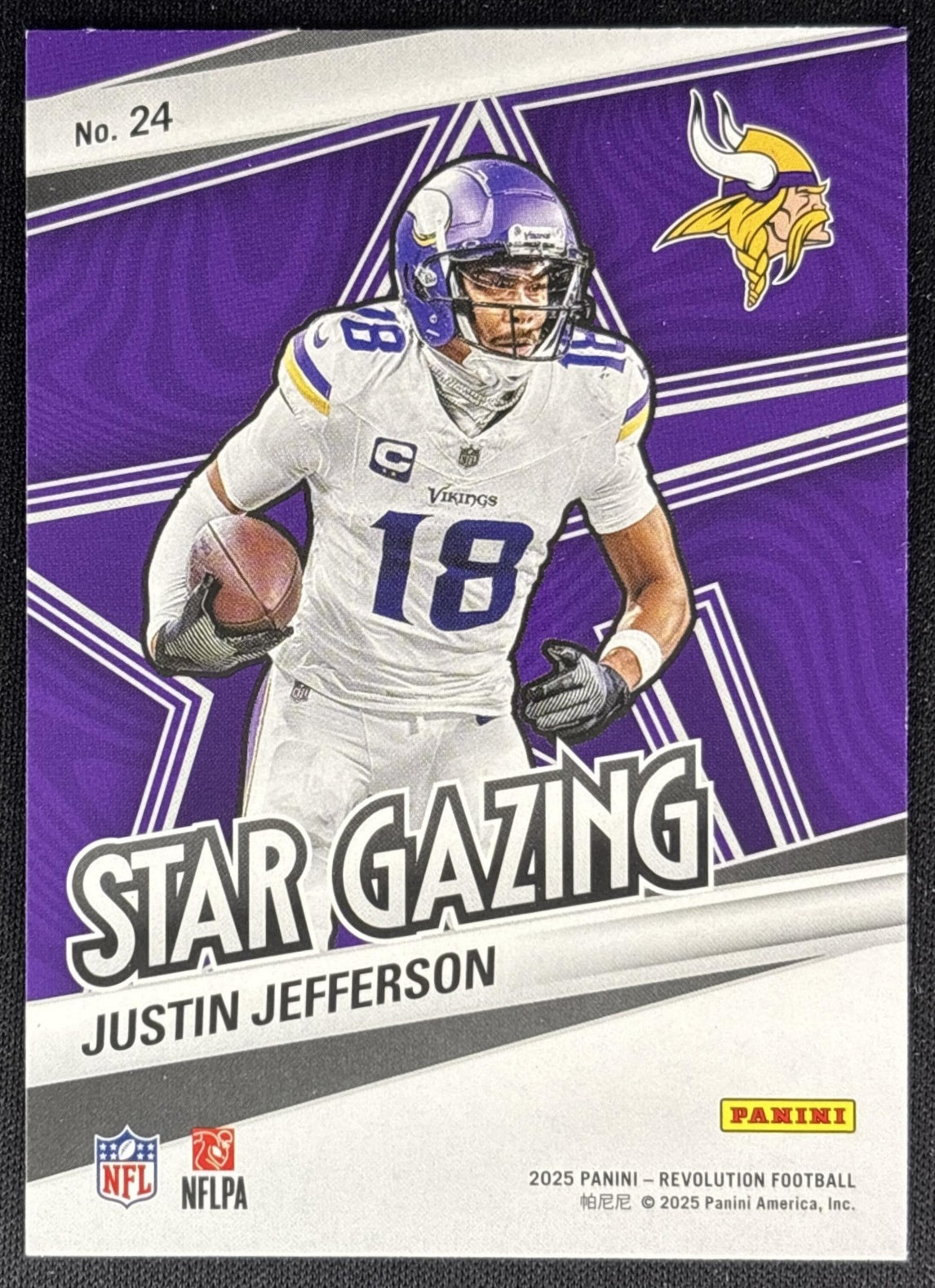 Justin Jefferson 2025 Panini Revolution Star Gazing Vikings Sports Trading Cards