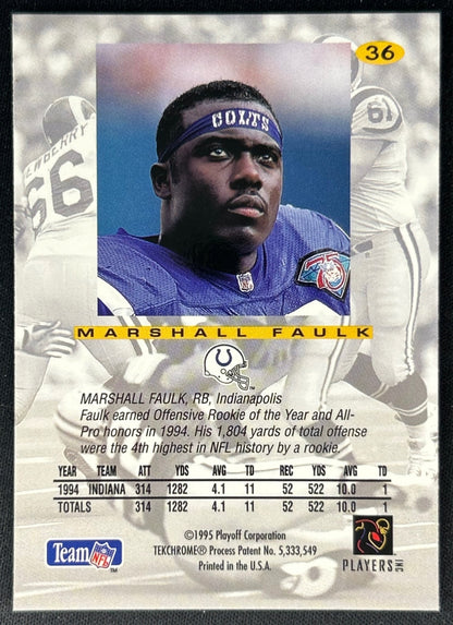 Marshall Faulk 1995 Absolute Playoff Colts Sports Trading Cards