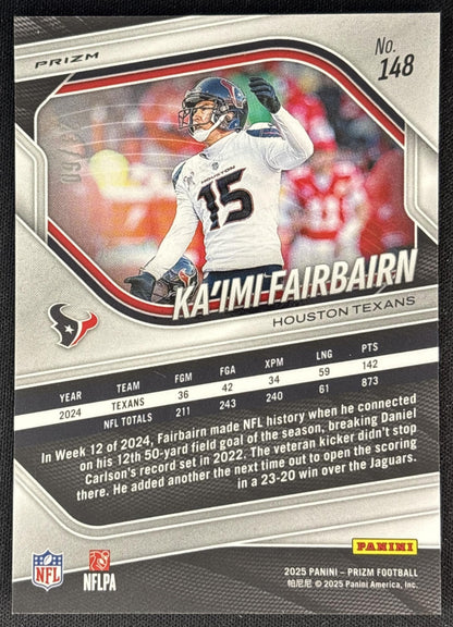 Ka'imi Fairbairn 2025 Panini Prizm Super Bowl LX /60 Texans