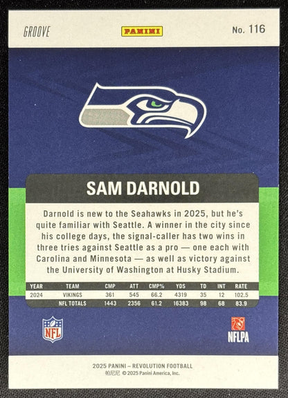 Sam Darnold 2025 Panini Revolution Groove Seahawks Sports Trading Cards