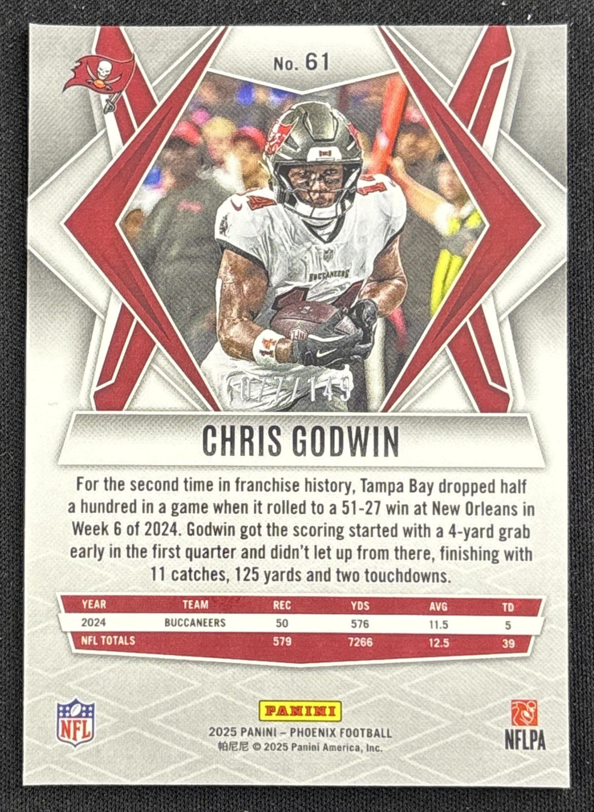 Chris Godwin 2025 Panini Phoenix Prizm /149 Buccaneers