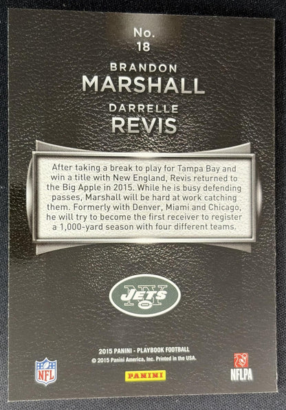 Brandon Marshall Darrelle Revis 2015 Panini Playbook /299 Jets Sports Trading Cards