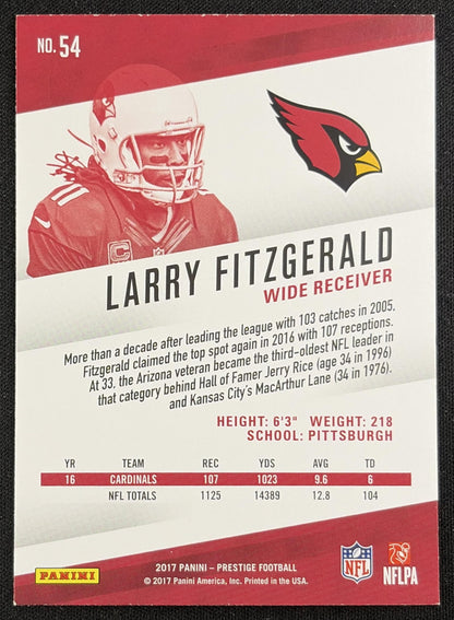 Larry Fitzgerald 2017 Panini Prestige Xtra Points Red Cardinals Sports Trading Card