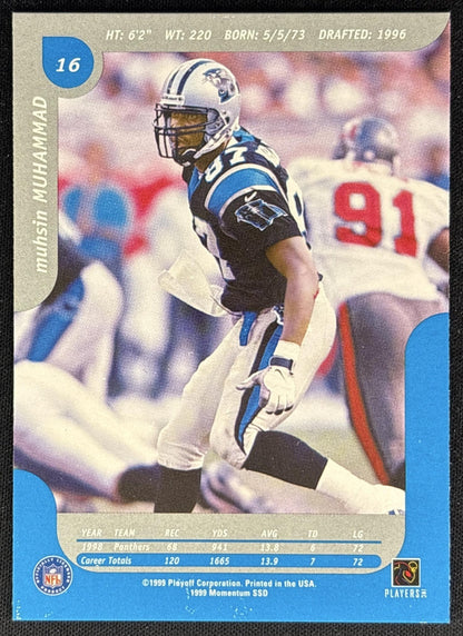 Muhsin Muhammad 1999 Playoff Momentum SSD Panthers back