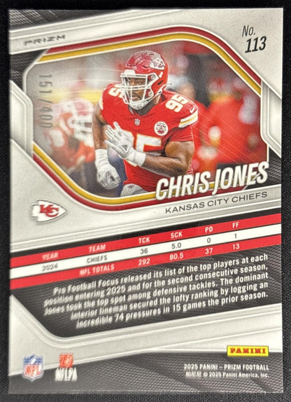 Chris Jones 2025 Panini Prizm Pandora /400 Chiefs Sports Trading Cards