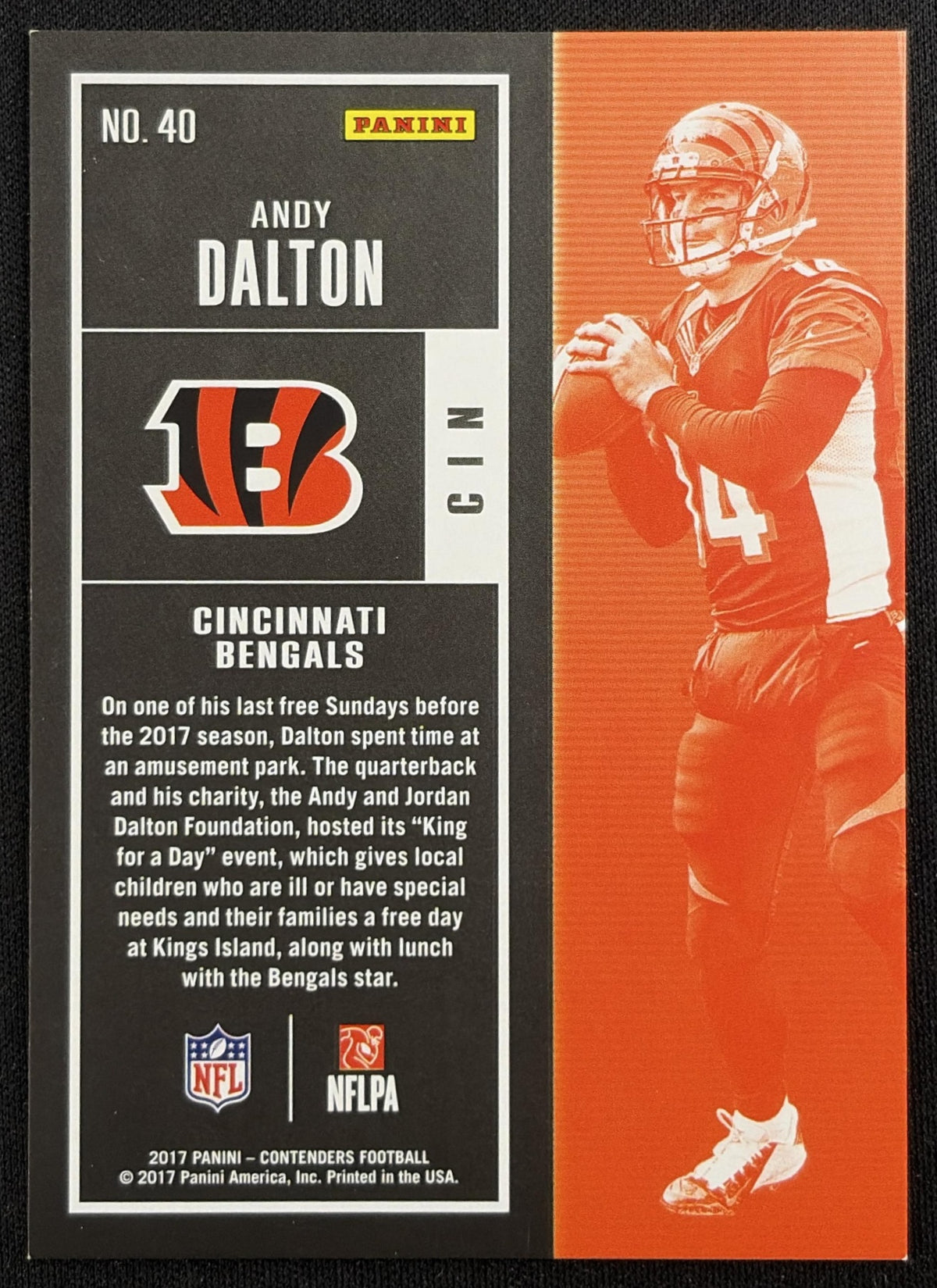 Andy Dalton 2017 Panini Contenders Playoff Ticket /249 Bengals Cincinnati Bengals Sports Trading Card