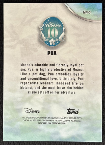 Pua 2026 Topps Chrome Disney Moana 10th Anniversary back