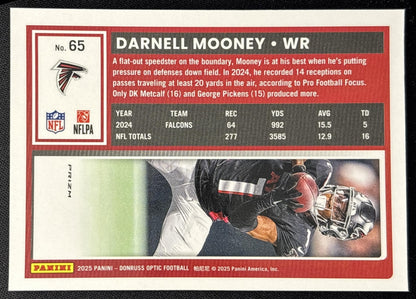 Darnell Mooney 2025 Panini Donruss Optic Holo Prizm Falcons