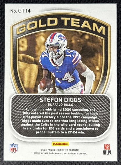 Stefon Diggs 2021 Panini Certified Gold Team Mirror Pink /199 Bills Sports Trading Cards