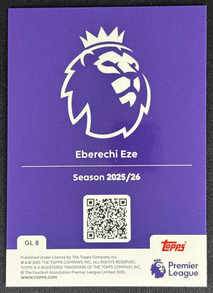 Eberechi Eze 2025 Topps Premier League Gold Lion Crystal Palace