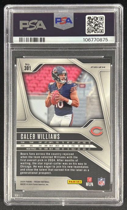 Caleb Williams 2024 Prizm Silver PSA 9 Bears