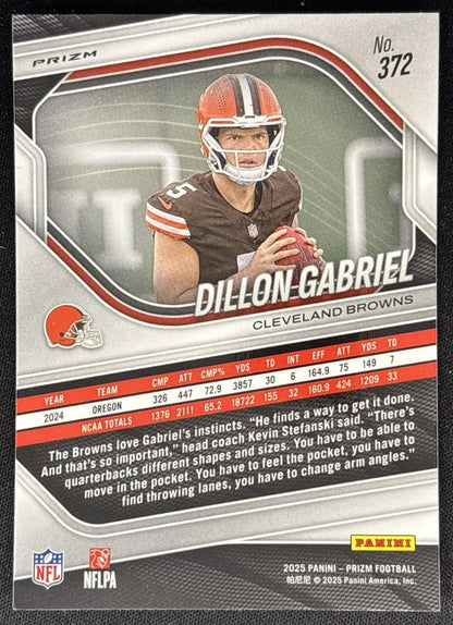 Dillon Gabriel 2025 Panini Prizm Lazer Browns Sports Trading Cards