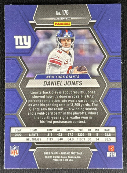 Daniel Jones 2023 Panini Mosaic Giants Sports Trading Card