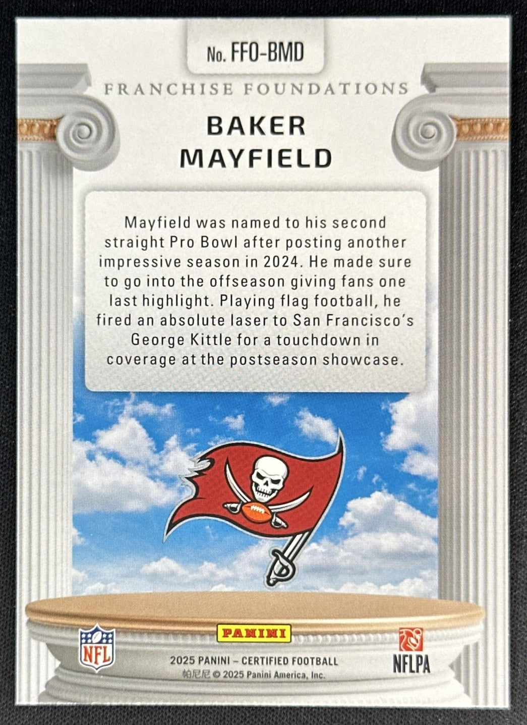 Baker Mayfield 2025 Panini Certified Franchise Foundations Buccaneers Sports Trading Cards