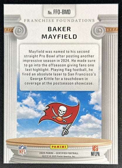 Baker Mayfield 2025 Panini Certified Franchise Foundations Buccaneers Sports Trading Cards