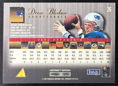 Drew Bledsoe 1995 Pinnacle Select Certified Patriots