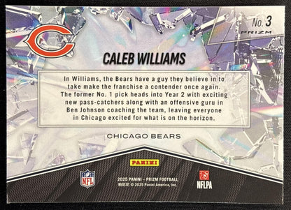 Caleb Williams 2025 Panini Prizm Break Green Bears back