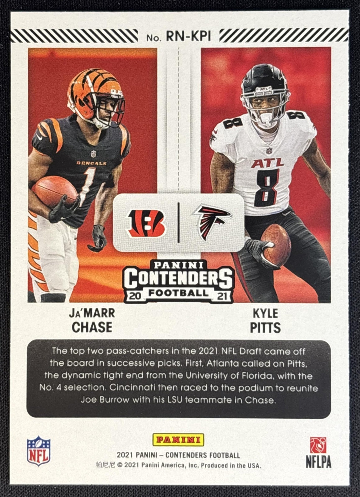 Kyle Pitts Ja'Marr Chase 2021 Contenders Round Numbers Falcons Jaguars Bengals Football