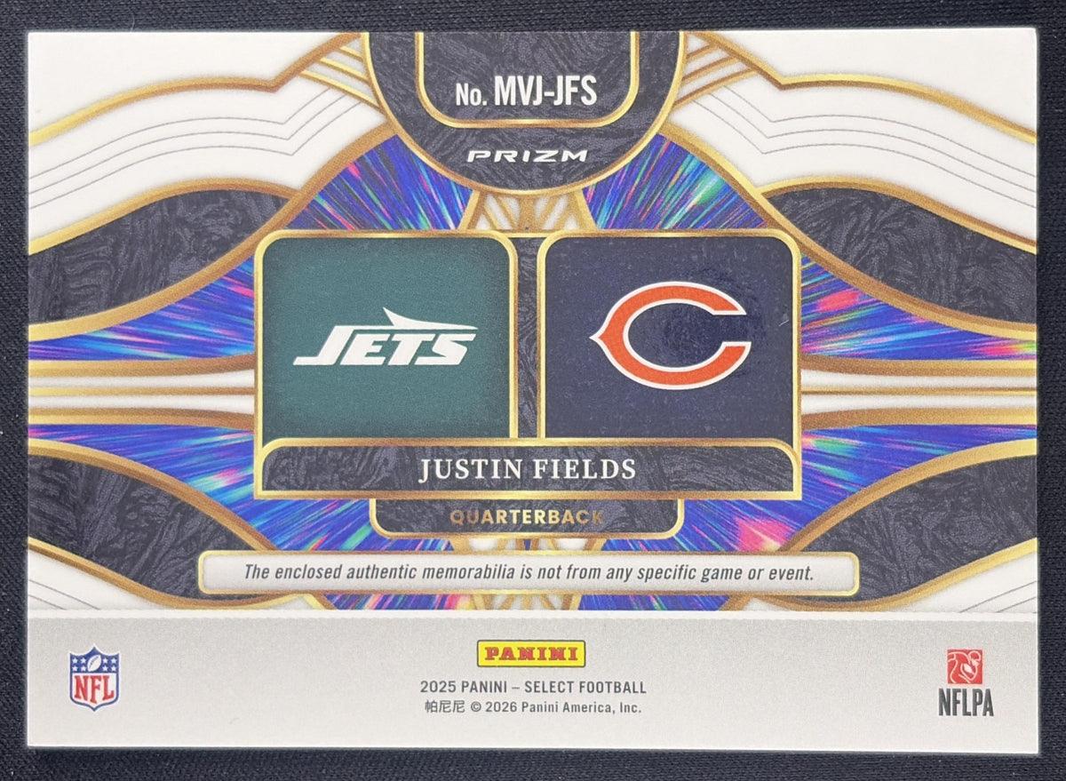 Justin Fields 2025 Panini Select Multiverse Jerseys Red Prizm
