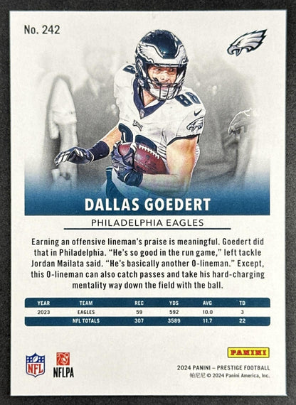 Dallas Goedert 2024 Panini Prestige Red Xtra Points /999 Eagles Sports Trading Card