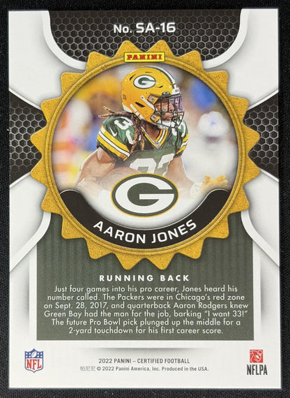 Aaron Jones 2022 Panini Certified Seal of Approval Mirror Bronze /249 Packers
